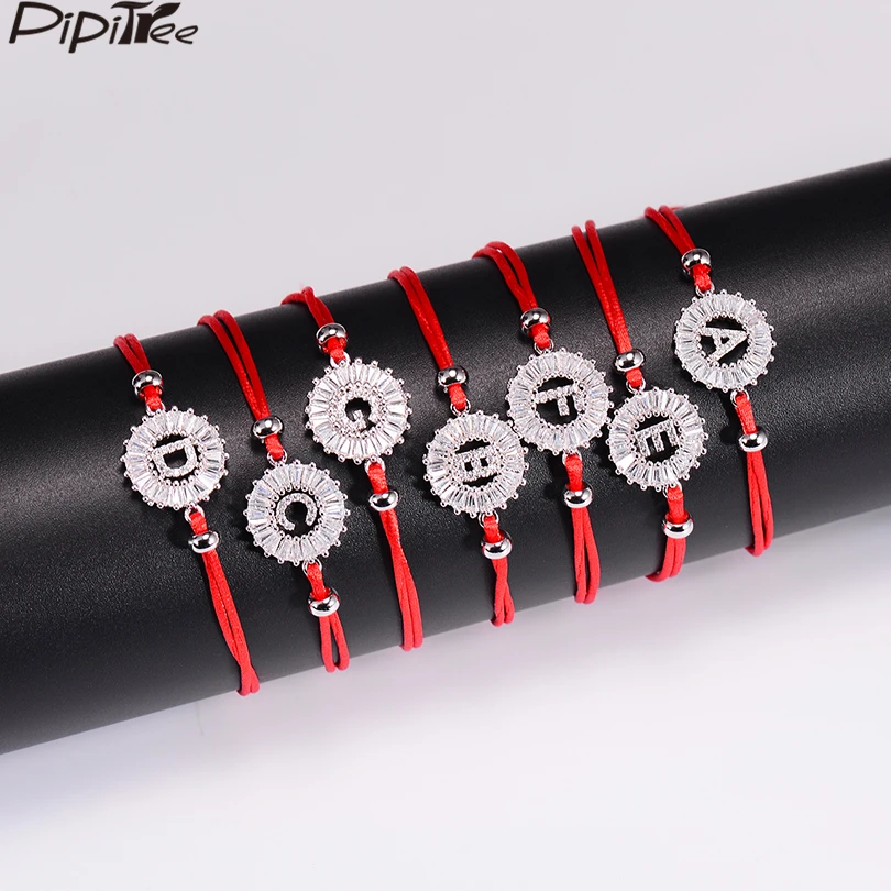 Pipitree A-G English Alphabet Bracelet Cubic Zirconia Letter Charm Handmade Red String Bracelets for Women Kids Lucky Jewelry
Pipitree A-G English Alphabet Bracelet Cubic Zirconia Letter Charm Handmade Red String Bracelets for Women Kids Lucky Jewelry