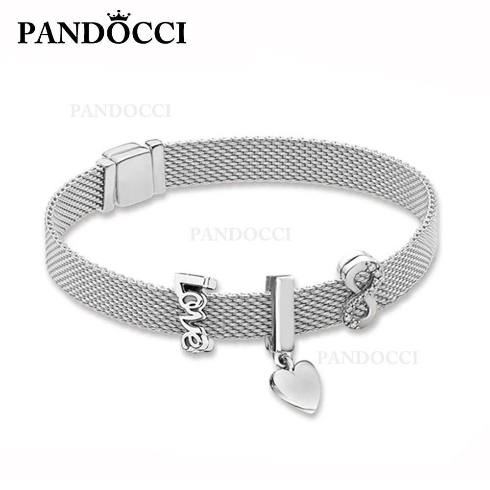 PANDOCCI 100% 925 Sterling Silver Reflexions Love Clip Charm SPARKLING INFINITY CLIP Floating Heart Clip Charm Bracelet Set
PANDOCCI 100% 925 Sterling Silver Reflexions Love Clip Charm SPARKLING INFINITY CLIP Floating Heart Clip Charm Bracelet Set