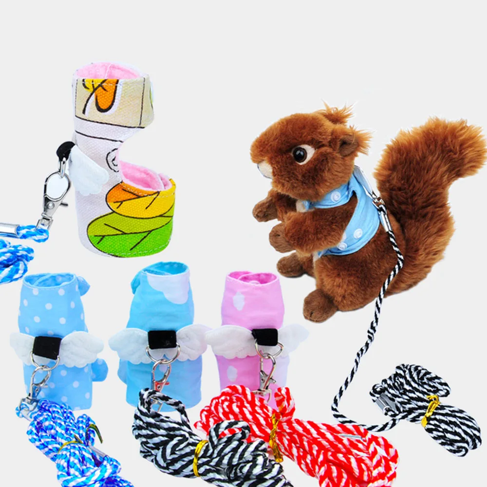 Small Pet Squirrel Vest Harnesses Cartoon Vest Clothes with Lead Leash for Ferret Chinchilla Squirrel Mouse Rat Animal Walking
Small Pet Squirrel Vest Harnesses Cartoon Vest Clothes with Lead Leash for Ferret Chinchilla Squirrel Mouse Rat Animal Walking