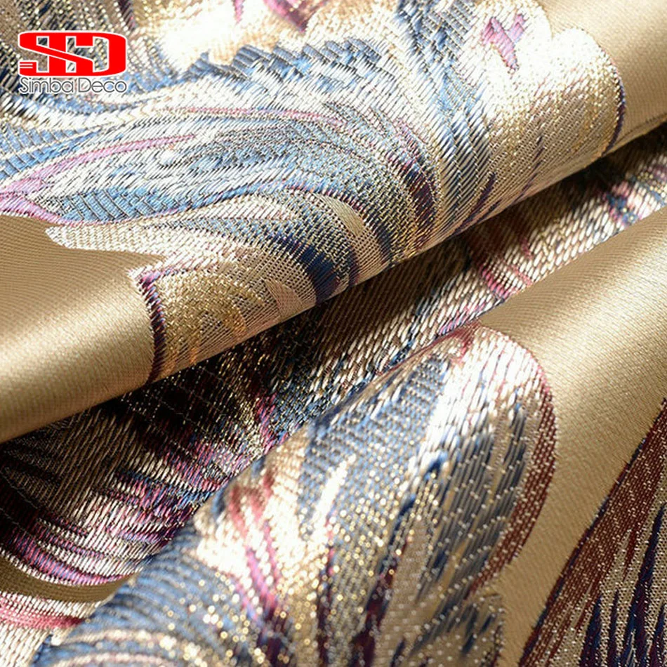 Image High Grade Fabric Jacquard Luxury Curtains Blackout For Bedroom Blinds Drapes Peacock Feather Window Cortinas For Living Room