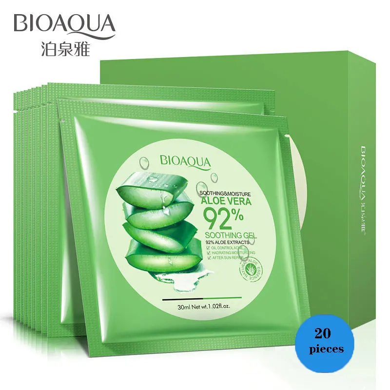 BIOAQUA 20 Pieces Lot Natural Aloe Moisturizing Face Masks Oil Control Unisex Skin Care Cosmetic
BIOAQUA 20 Pieces Lot Natural Aloe Moisturizing Face Masks Oil Control Unisex Skin Care Cosmetic