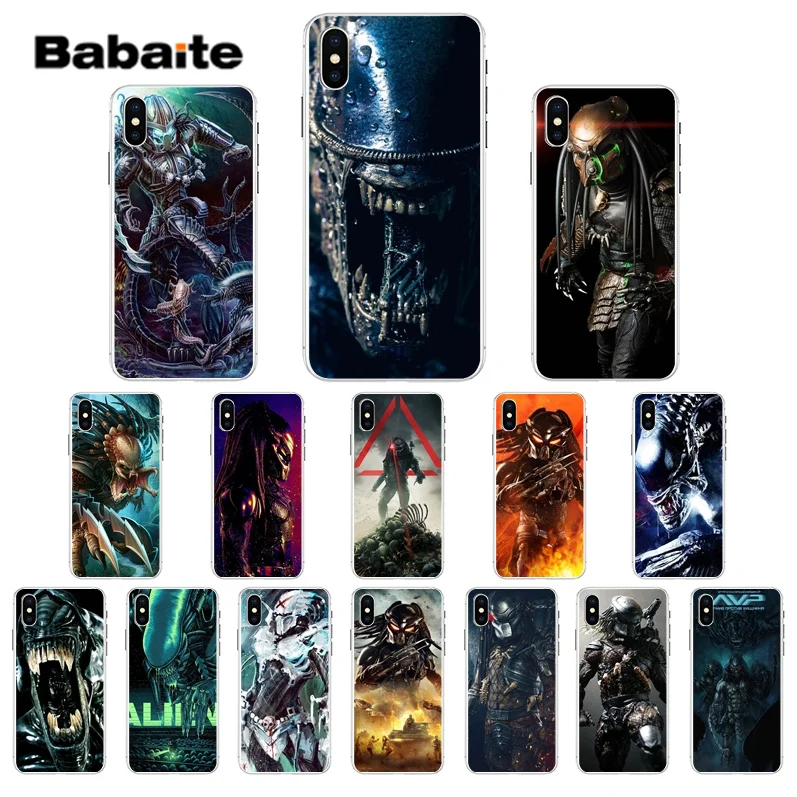 Babaite Alien vs Predator Transparent TPU Soft Silicone Phone Cover for iPhone 8 7 6 6S Plus 5 5S SE XR X XS MAX Coque Shell
Babaite Alien vs Predator Transparent TPU Soft Silicone Phone Cover for iPhone 8 7 6 6S Plus 5 5S SE XR X XS MAX Coque Shell
