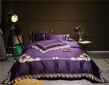 100S Egyprian cotton Bedding Set Cover Bed Sheet flowers Embroidery Bedding Sets blue purple Bed Duvet Cover Housse De Couette
100S Egyprian cotton Bedding Set Cover Bed Sheet flowers Embroidery Bedding Sets blue purple Bed Duvet Cover Housse De Couette