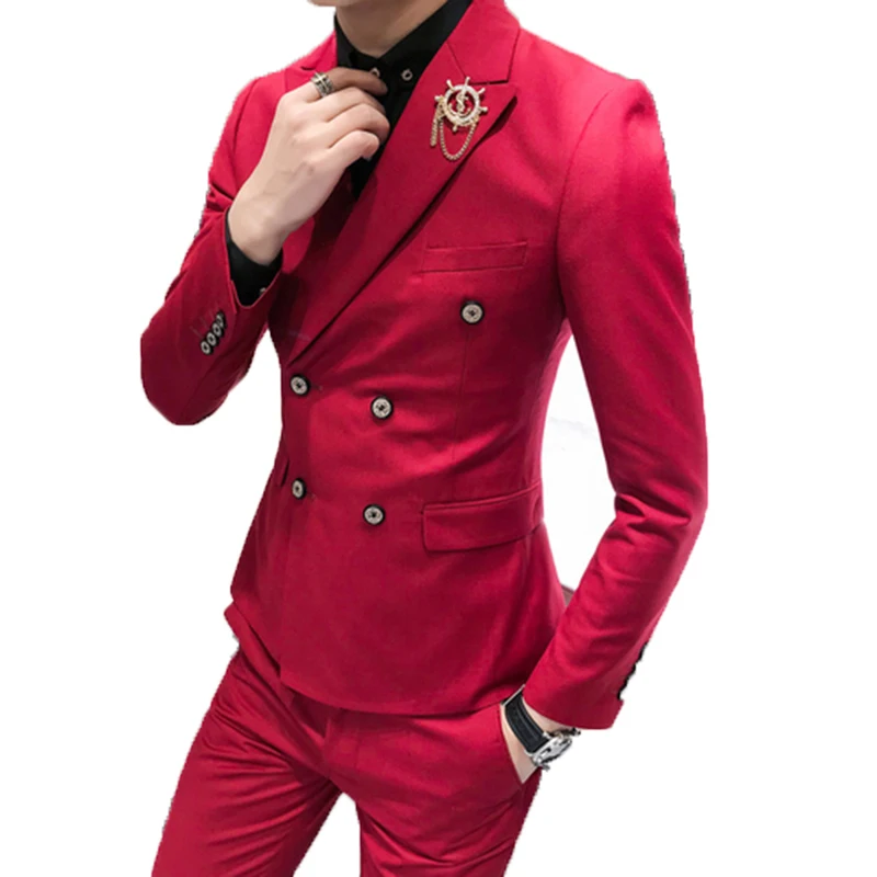2019 Red Wedding Suits For Men Peak Collar Slim Fit 3 Pieces (Jacket +Vest+Pants) Custom Made Wedding Groom Prom Tuxedos Suits
2019 Red Wedding Suits For Men Peak Collar Slim Fit 3 Pieces (Jacket +Vest+Pants) Custom Made Wedding Groom Prom Tuxedos Suits