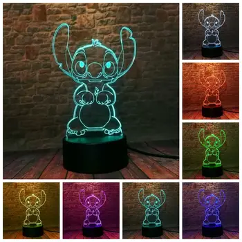 Stitch Anime Figure Juguetes 3D Illusion Led Lamp 7 Colors Changing Desk Nightlight lilo and Stitch Cartoon Figuras Toys
Stitch Anime Figure Juguetes 3D Illusion Led Lamp 7 Colors Changing Desk Nightlight lilo and Stitch Cartoon Figuras Toys