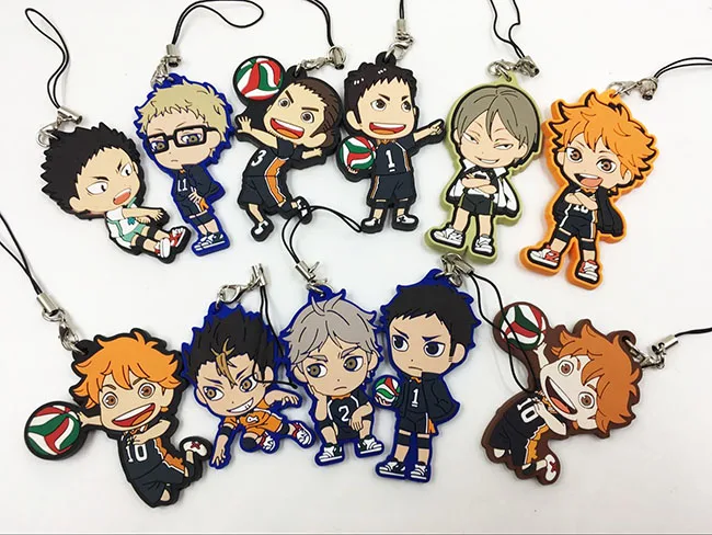 11PCS/LOT Haikyuu Anime keychain Oikawa Tooru Kozume Kenma Kuroo Tendo Satori Koutarou Hinata Rubber strap/mobile phone strap
11PCS/LOT Haikyuu Anime keychain Oikawa Tooru Kozume Kenma Kuroo Tendo Satori Koutarou Hinata Rubber strap/mobile phone strap
