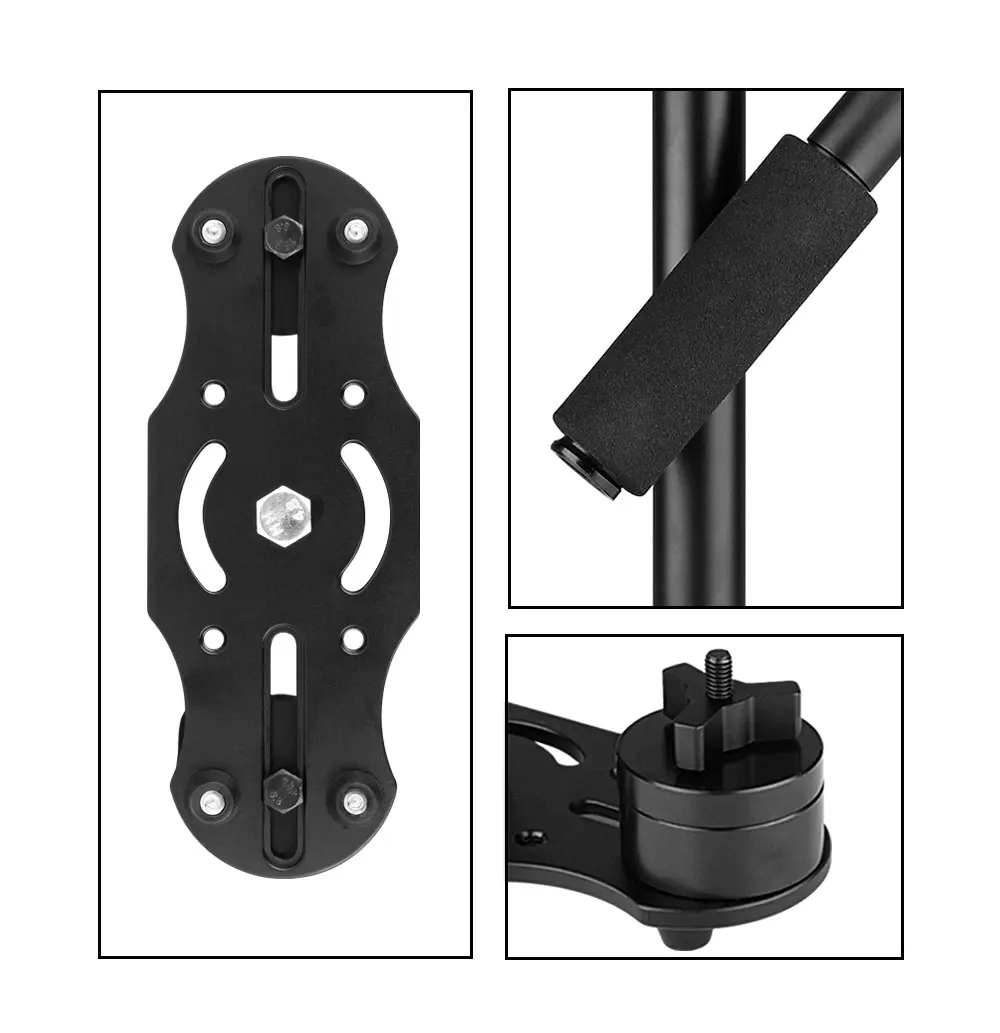 S40 S60 S80 Handheld Stabilizer 40cm 60cm 80cm Aluminum Steadicam Steady Cam for Camcorder Camera DV DSLR Video Camera (10)