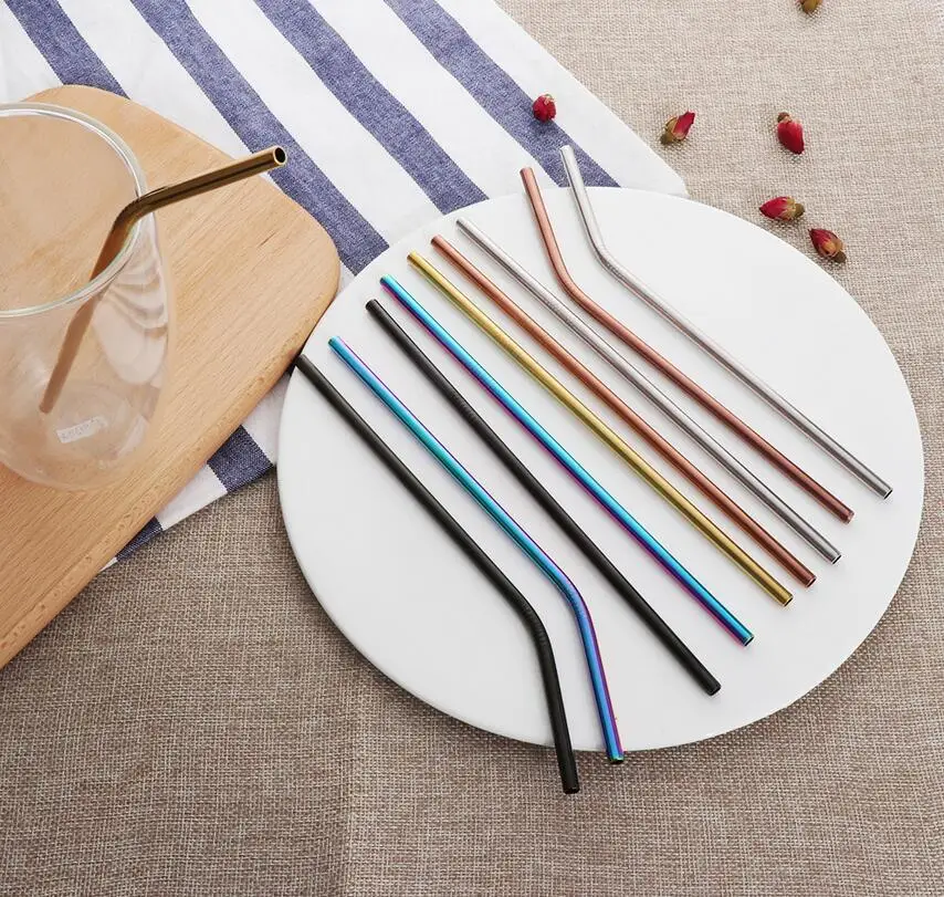 wholesale 1000Pcs Colorful 304 Stainless Steel Straws Reusable Drinking Straw High Quality Bent Metal Straw with Cleaner Brush
wholesale 1000Pcs Colorful 304 Stainless Steel Straws Reusable Drinking Straw High Quality Bent Metal Straw with Cleaner Brush