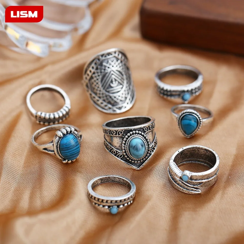 8pcs/Set Bohemia Antique Silver Elephant Flower Rose Heart Crown Carved Rings Set Knuckle Rings for Women Jewelry
8pcs/Set Bohemia Antique Silver Elephant Flower Rose Heart Crown Carved Rings Set Knuckle Rings for Women Jewelry