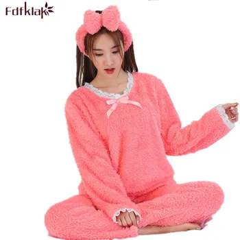 Plus Size Pajama Set Flannel Pyjama Thickening Fleece Pajamas Set Warm Sleepwear Pijama With Hand Women Winter Pajamas M-XXL
Plus Size Pajama Set Flannel Pyjama Thickening Fleece Pajamas Set Warm Sleepwear Pijama With Hand Women Winter Pajamas M-XXL