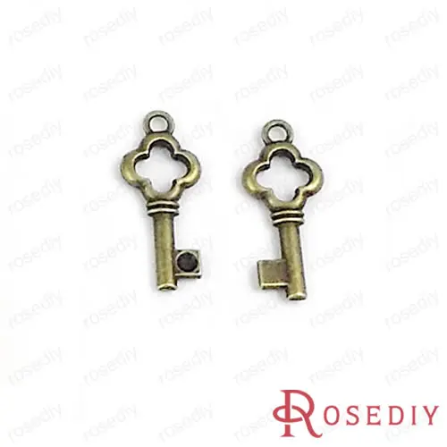 

Wholesale 25*10mm Antique Bronze Key Alloy Charms Diy Jewelry Findings Accessories 100g Roughly 95~98 Pieces(JM6417)