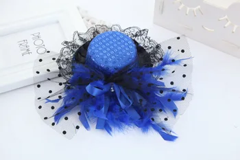 Golden Blue Pink Red Fashion 13CM Top Hat Sequined Lace Hair Clip Feather Fabric Hairpin Girls Kid Latin Dance Show Headdress
Golden Blue Pink Red Fashion 13CM Top Hat Sequined Lace Hair Clip Feather Fabric Hairpin Girls Kid Latin Dance Show Headdress