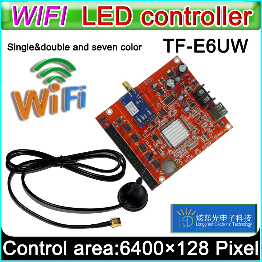TF-E6UW wifi led Controller Card, p10 *** module Single&Dual color led signs, conventional p10 LED display control card
TF-E6UW wifi led Controller Card, p10 *** module Single&Dual color led signs, conventional p10 LED display control card