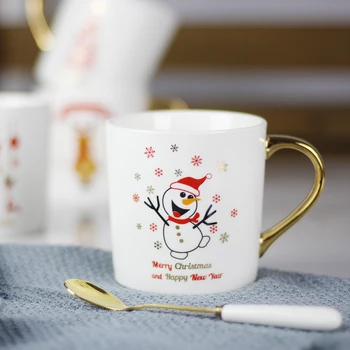 12oz Funny Unique Christma Santa Claus pattern Ceramic Coffee Mug With Gold Handle Gifts Porcelain Tea Milk Cup For Kids 
12oz Funny Unique Christma Santa Claus pattern Ceramic Coffee Mug With Gold Handle Gifts Porcelain Tea Milk Cup For Kids