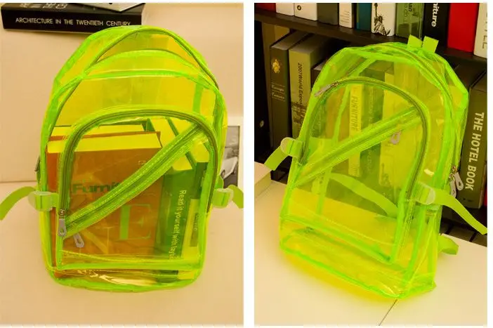 Womens Girl Boy Fashion Transparent Clear Backpack Plastic Student Bag School Book Leisure Shoulder Bags Purse 6 colors
Womens Girl Boy Fashion Transparent Clear Backpack Plastic Student Bag School Book Leisure Shoulder Bags Purse 6 colors