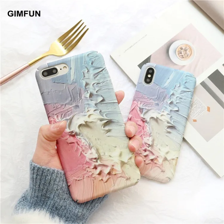 Gimfun 3D Art Abstract Painting Phone Case Simple Scrub Hard Pc Case for Iphone 7 7plus 6 6s 8 X Couples Shell Back Cover
Gimfun 3D Art Abstract Painting Phone Case Simple Scrub Hard Pc Case for Iphone 7 7plus 6 6s 8 X Couples Shell Back Cover