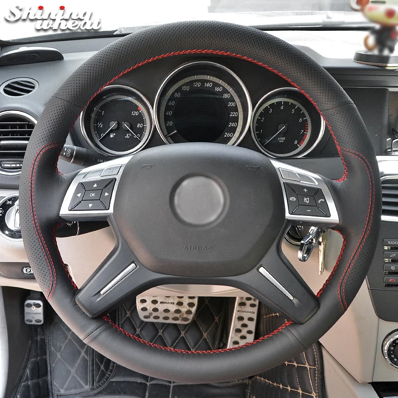 Shining wheat Black Genuine Leather Car Steering Wheel Cover for Mercedes-Benz ML350 GL350
Shining wheat Black Genuine Leather Car Steering Wheel Cover for Mercedes-Benz ML350 GL350
