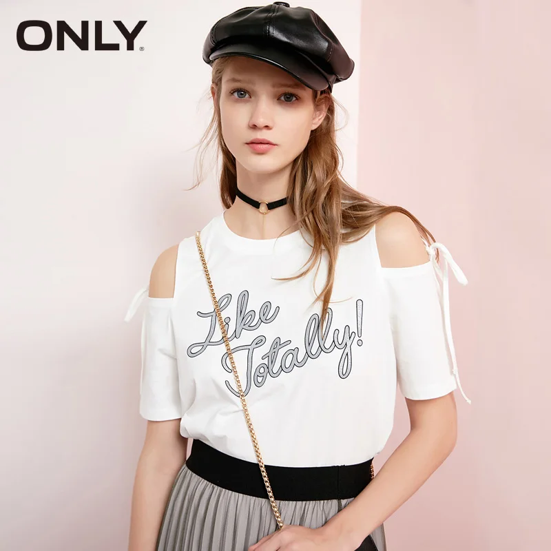 ONLY 2019 Spring Summer New Women's 100% Cotton Off-shoulder Short-sleeved T-shirt |118101577
ONLY 2019 Spring Summer New Women's 100% Cotton Off-shoulder Short-sleeved T-shirt |118101577
