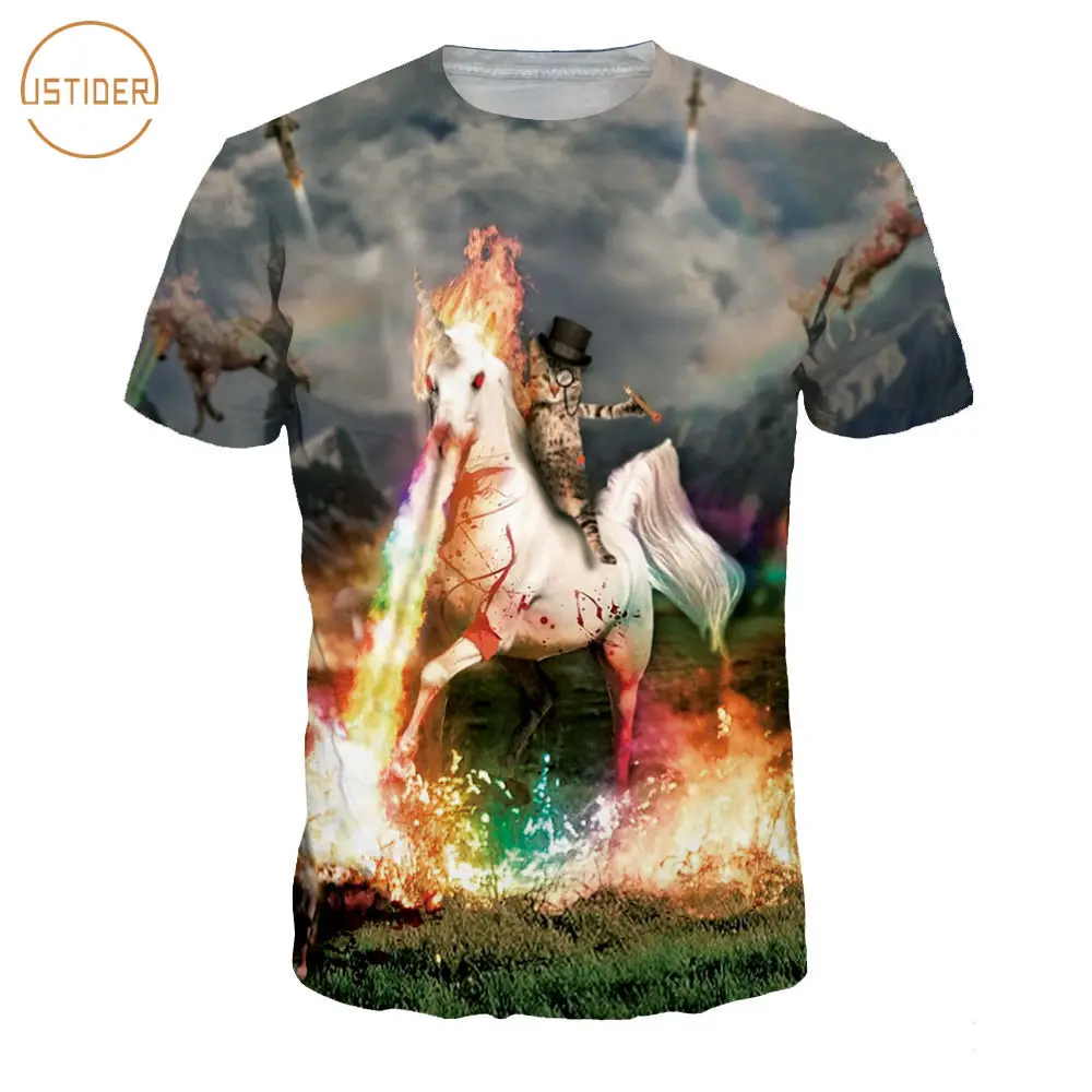 ISTider 3D T Shirt Cat Ride Spitfire Unicorn Printing Hip Hop T-Shirt Men Women Summer Tops Short Sleeve O-Neck Camisetas Hombre
ISTider 3D T Shirt Cat Ride Spitfire Unicorn Printing Hip Hop T-Shirt Men Women Summer Tops Short Sleeve O-Neck Camisetas Hombre