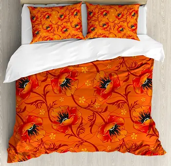 Burnt Orange Duvet Cover Set Poppy Flower Series Blossom Blooming Florals Romance Boho Art Decor 4 Piece Bedding Set
Burnt Orange Duvet Cover Set Poppy Flower Series Blossom Blooming Florals Romance Boho Art Decor 4 Piece Bedding Set