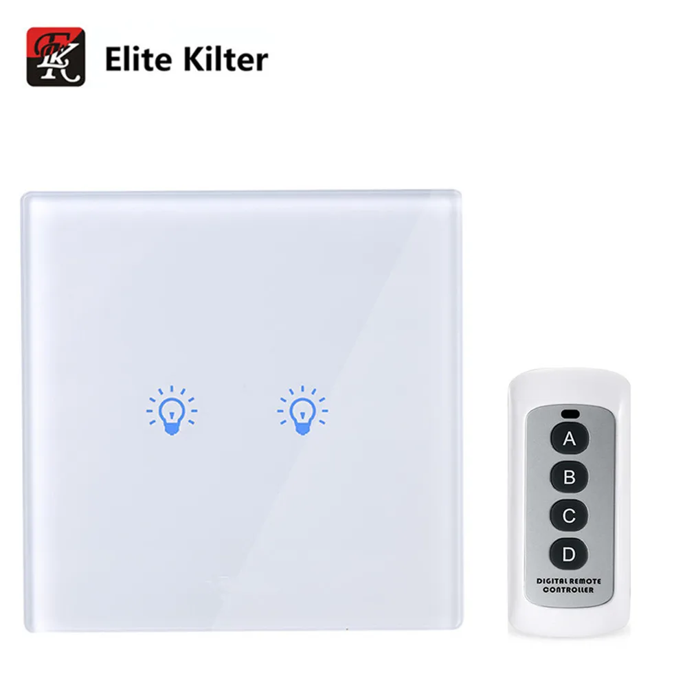 Elite Kilter EU Standard Remote Control Switch 2 Gang 1 Way,Crystal Glass Remote Control Touch Switch
Elite Kilter EU Standard Remote Control Switch 2 Gang 1 Way,Crystal Glass Remote Control Touch Switch