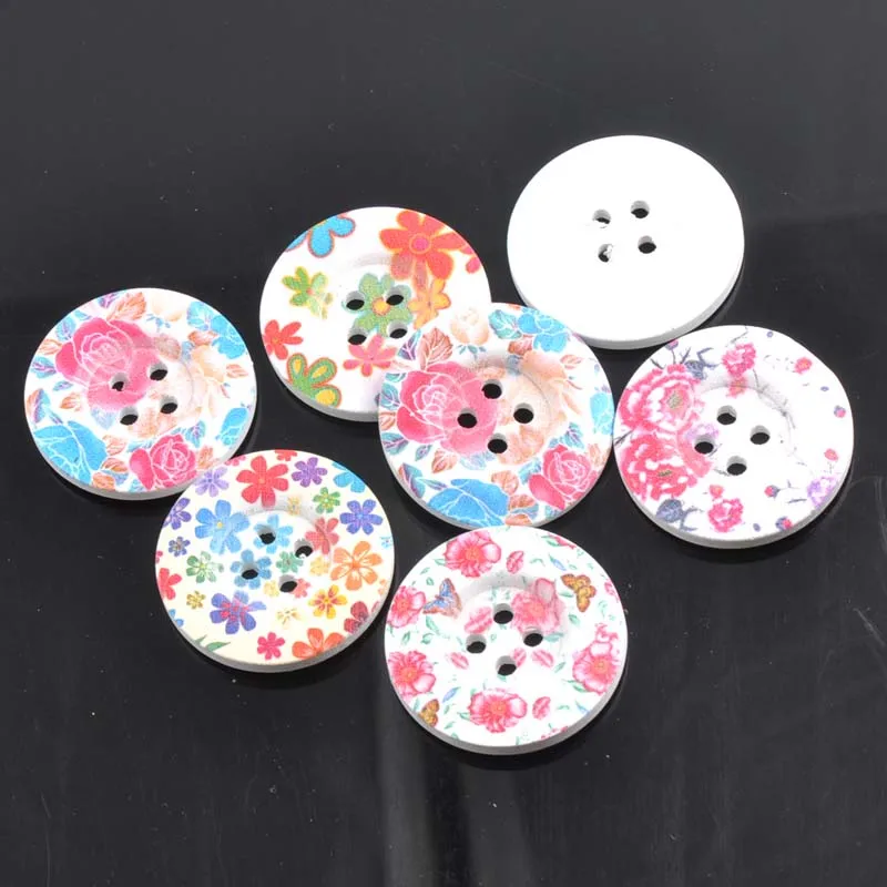 Big Size 40mm Round Flower Painted Wooden Buttons 4 Holes Multicolor Random Sewing Accessories for Craft Decoration 20pcs MT0799
Big Size 40mm Round Flower Painted Wooden Buttons 4 Holes Multicolor Random Sewing Accessories for Craft Decoration 20pcs MT0799