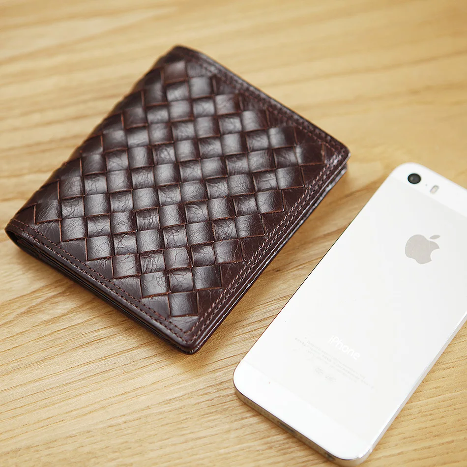 LAN Free shipping men's leather walletMen's leather woven short a wallet high-grade leather handmade
LAN Free shipping men's leather walletMen's leather woven short a wallet high-grade leather handmade