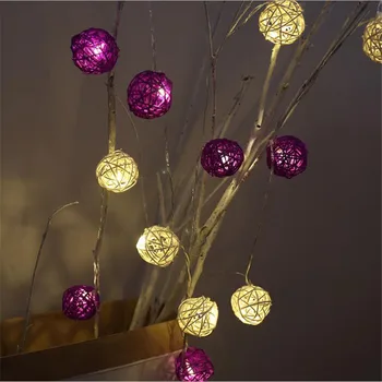 Decorative Light Kids Thailand Purple Rattan Ball Christmas Garland Battery 10 Leds Night Guirlande String Lights Chain Flasher
Decorative Light Kids Thailand Purple Rattan Ball Christmas Garland Battery 10 Leds Night Guirlande String Lights Chain Flasher