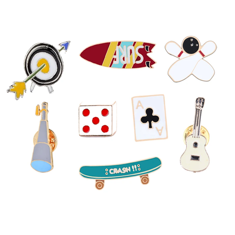 Cartoon Metal Brooches Dice Bowling Guitar Comic Icon Enamel Pins Shirt Badge Button For Women Gifts Kids Jewelry Accessories
Cartoon Metal Brooches Dice Bowling Guitar Comic Icon Enamel Pins Shirt Badge Button For Women Gifts Kids Jewelry Accessories