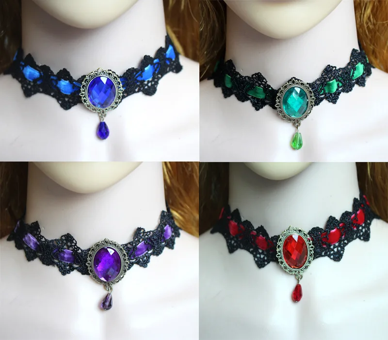 Fashion Vintage Black Wide Black Velvet Lace Crystal Pendant Choker Necklaces For Women Jewelry Necklace Collar
Fashion Vintage Black Wide Black Velvet Lace Crystal Pendant Choker Necklaces For Women Jewelry Necklace Collar