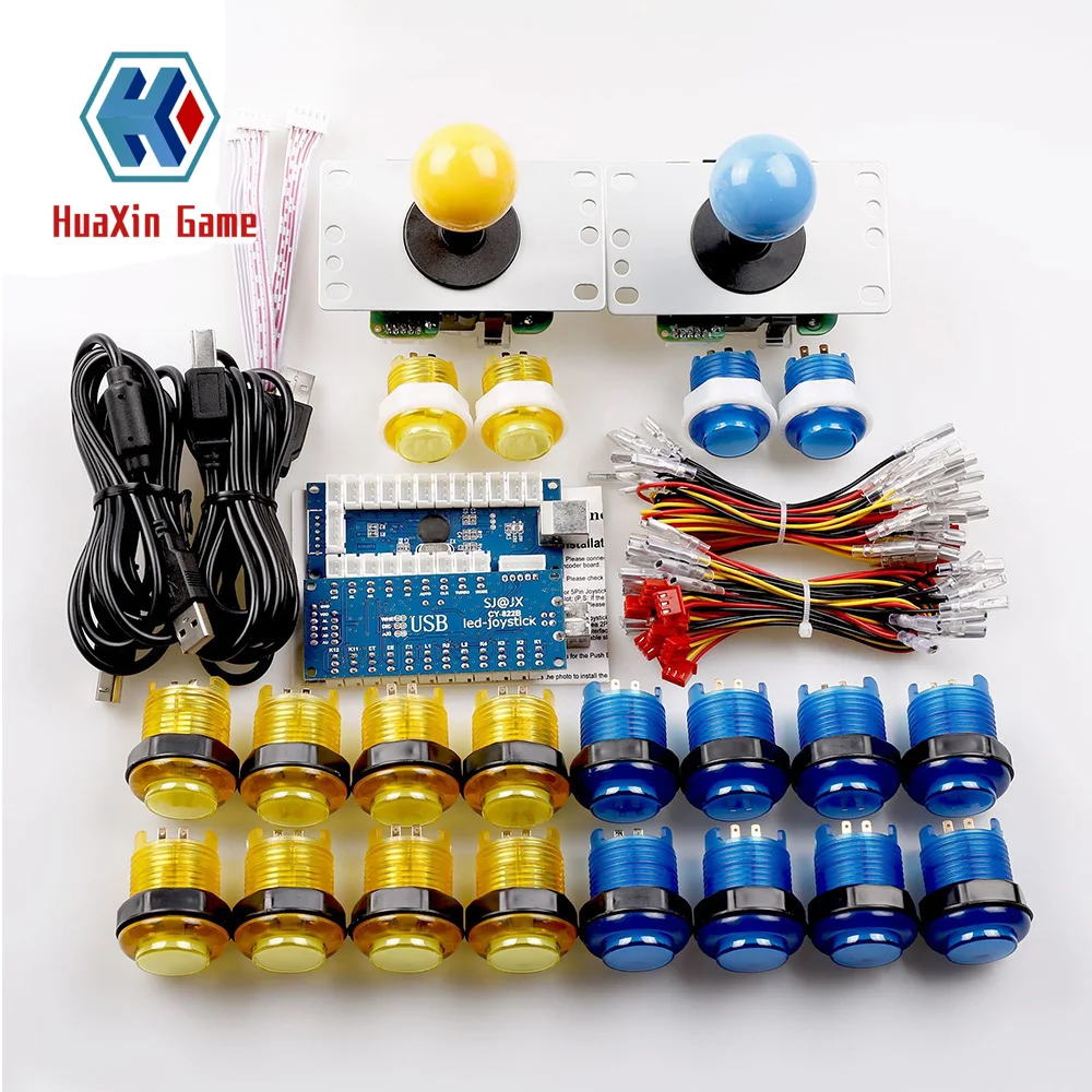 LED Аркады DIY части 2 X нулевой задержки USB энкодер + 5Pin 8Way джойстик 20 подсветкой