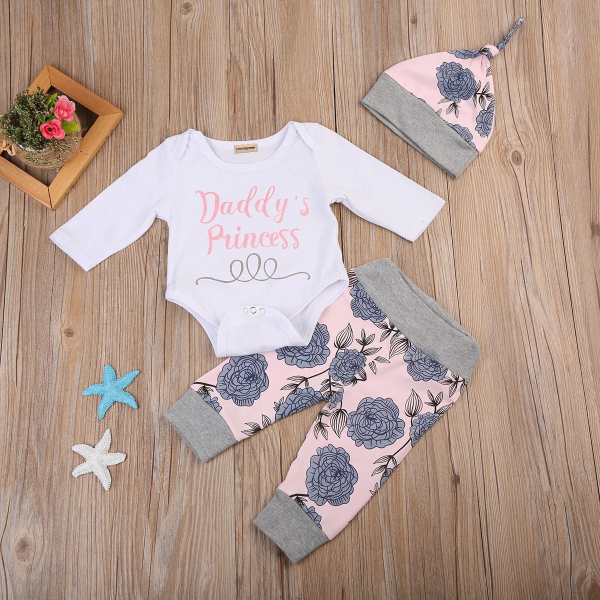 3pcs Infant Baby Boy Girl Outfits Clothes Set Daddy's Princess Bodysuit+Pants Leggings+Hat set 0-24 M
3pcs Infant Baby Boy Girl Outfits Clothes Set Daddy's Princess Bodysuit+Pants Leggings+Hat set 0-24 M