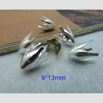 Silver cone bead caps jewelry ends metal findings 13*9mm no lead no nickel 100 PCs
Silver cone bead caps jewelry ends metal findings 13*9mm no lead no nickel 100 PCs