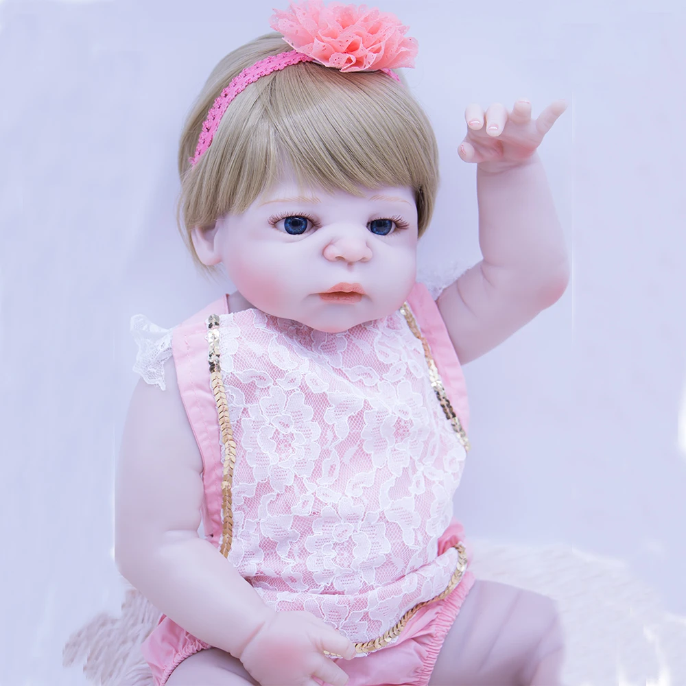 NPK 57cm all Silicone baby reborn dolls, lifelike blonde doll reborn Lovely play hous toy girl doll's birthday gift for sale W38
NPK 57cm all Silicone baby reborn dolls, lifelike blonde doll reborn Lovely play hous toy girl doll's birthday gift for sale W38