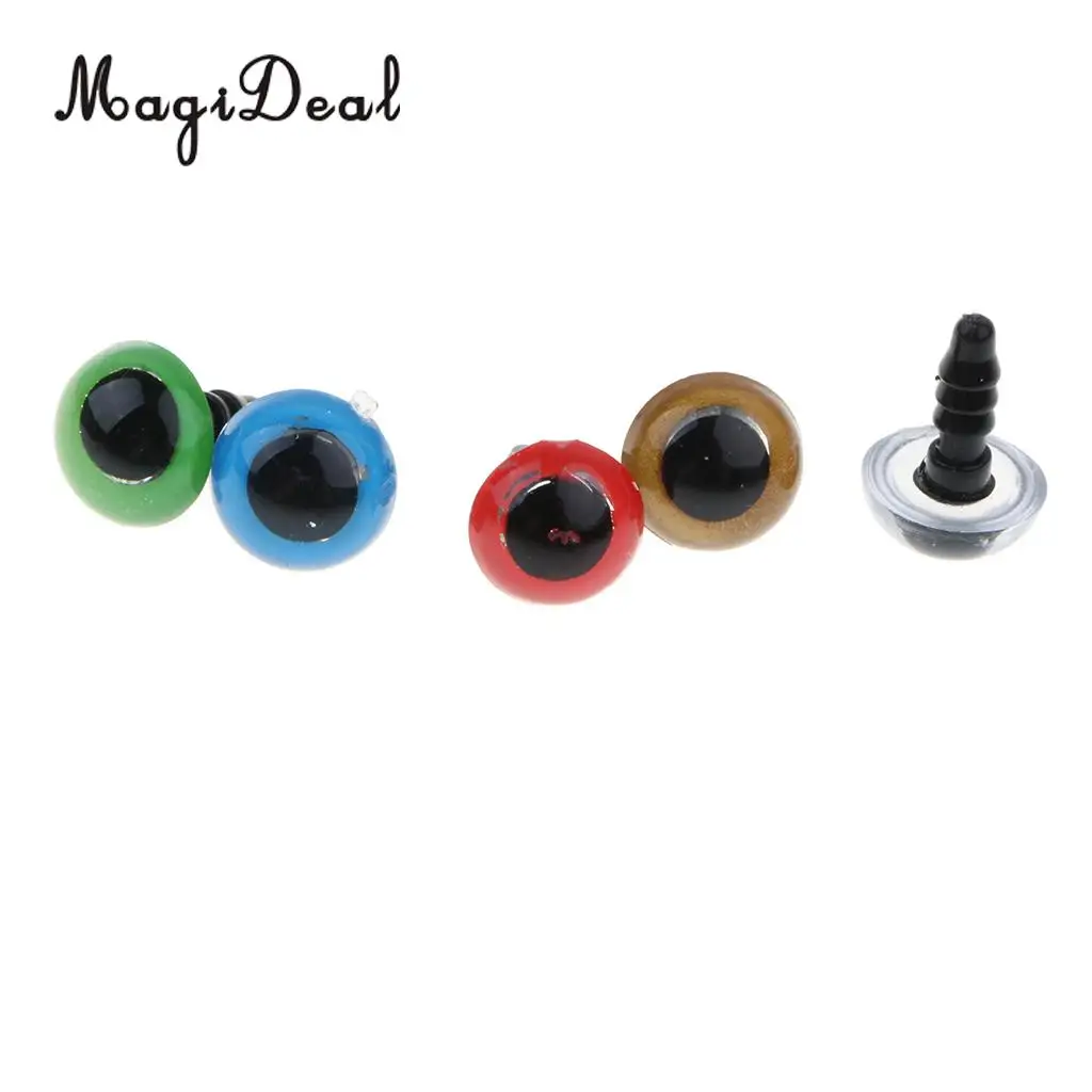 100 Piece Multi-Color Glass Eyes W/ Washers Kits For Doll DIY Making 8mm/10mm/12mm