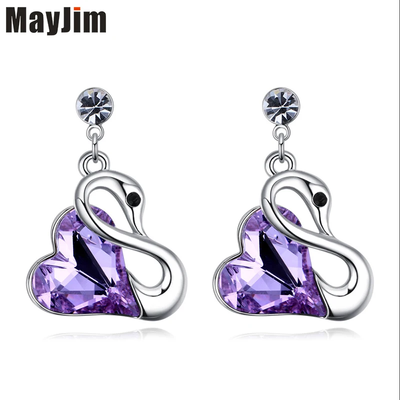 MayJim New Fashion Women crystal Earrings Gold alloy swan Earrings Bijoux wholesale accessories good quality
MayJim New Fashion Women crystal Earrings Gold alloy swan Earrings Bijoux wholesale accessories good quality