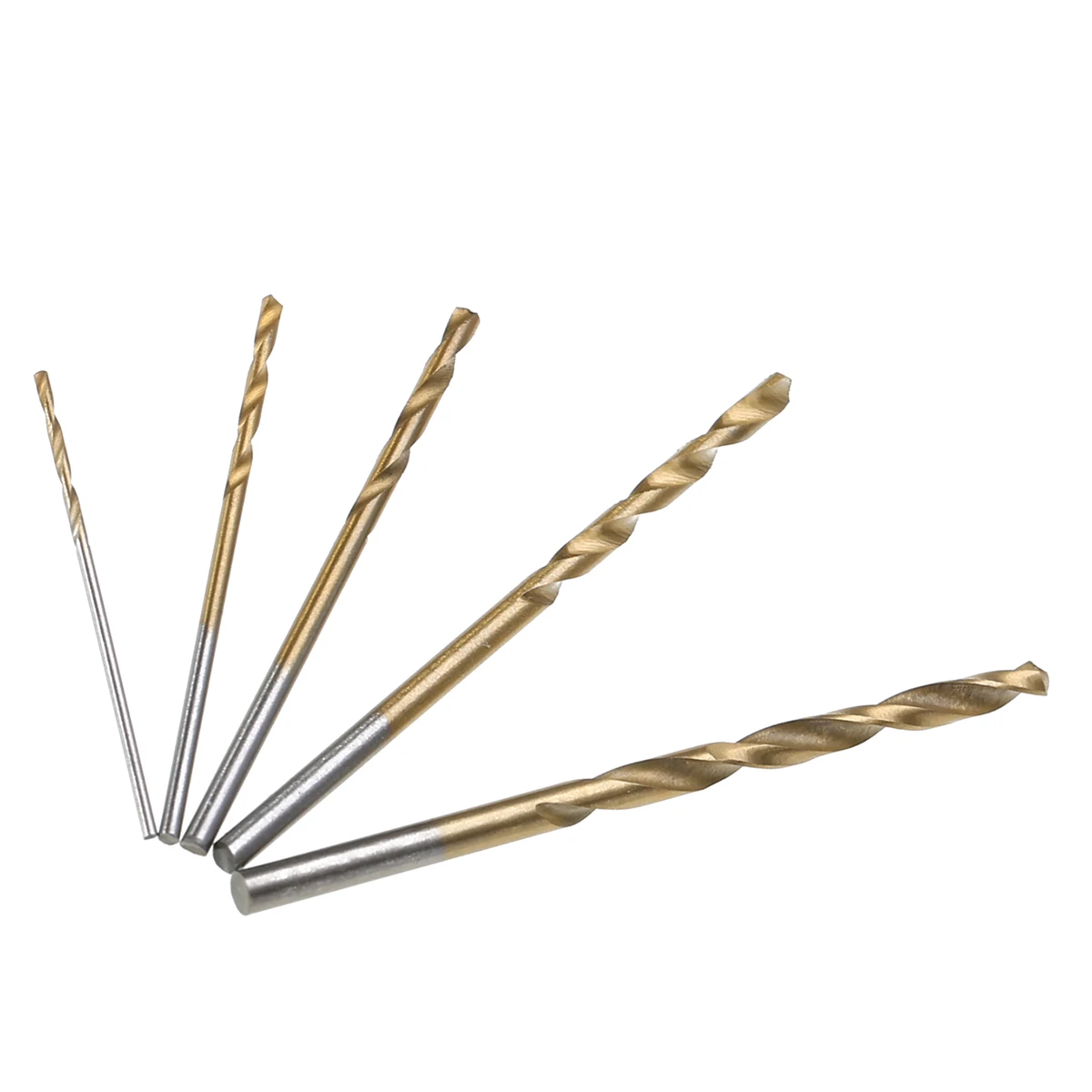 DWZ 50pcs 1/1.5/2/2.5/3mm HSS High Speed Steel Extractor Drill Bit Titanium Coated