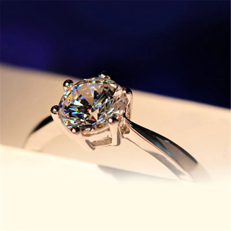Solitaire ring Real 925 Sterling silver AAAAA Zircon cz 6 claws Wedding Band Rings for women Bridal Statement Party Jewelry
Solitaire ring Real 925 Sterling silver AAAAA Zircon cz 6 claws Wedding Band Rings for women Bridal Statement Party Jewelry