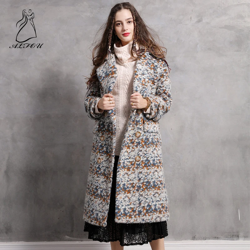 2019 Winter New Cashmere Female Jacket Retro Double-breasted Thick Long Woolen Coat Loose Type Women's Wool Coat Jackets
2019 Winter New Cashmere Female Jacket Retro Double-breasted Thick Long Woolen Coat Loose Type Women's Wool Coat Jackets