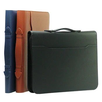 a4 / letter size portfolio folder has handle PU leather business office handmade document case
a4 / letter size portfolio folder has handle PU leather business office handmade document case