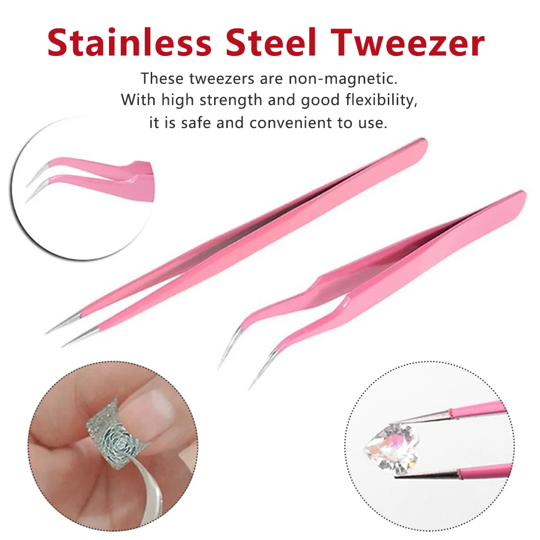 Nail Art Equipment Stainless Steel Nipper Picker Makeup Tweezer Pink Nail Sticker Eyelash Rhinestone Curved Straight Nail Tool
Nail Art Equipment Stainless Steel Nipper Picker Makeup Tweezer Pink Nail Sticker Eyelash Rhinestone Curved Straight Nail Tool