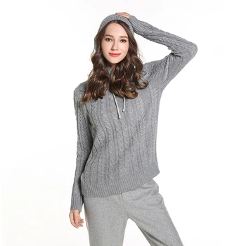 Autumn winter fashion temperament elegant thick women full sleeve knit sweater new arrival wild warm comfortable hooded sweater
Autumn winter fashion temperament elegant thick women full sleeve knit sweater new arrival wild warm comfortable hooded sweater