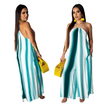 Fashion 2019 Sexy Halter Sleeveless Stripe Bohemian Jumpsuits 2019 New Women Beach Party Wide Leg Rompers Long Casual Overalls
Fashion 2019 Sexy Halter Sleeveless Stripe Bohemian Jumpsuits 2019 New Women Beach Party Wide Leg Rompers Long Casual Overalls