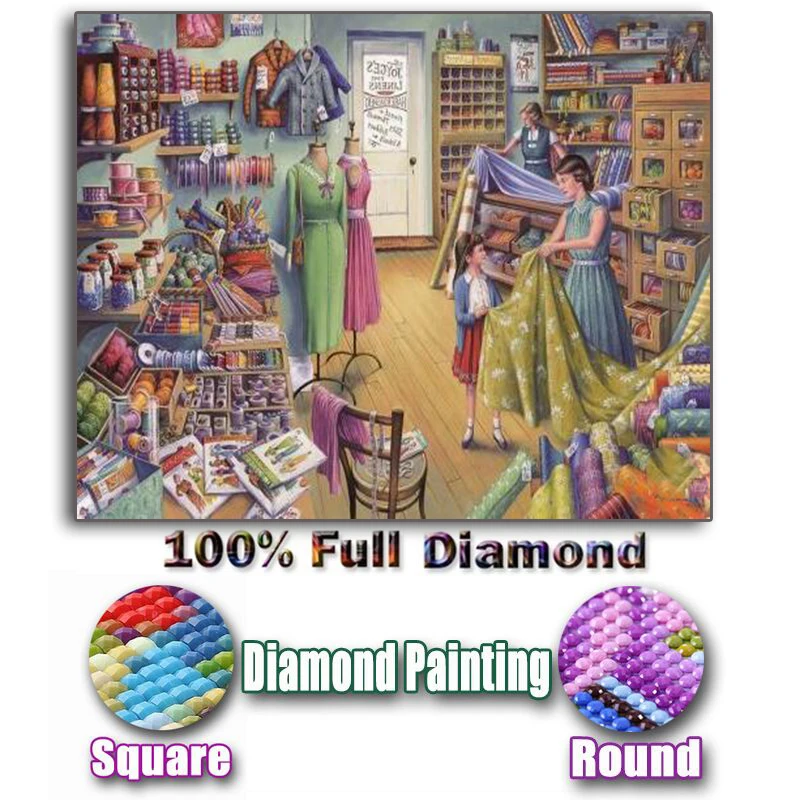 Full Square/Round Drill 5D DIY Diamond Painting "Clothes store" 3D Embroidery Cross Stitch Mosaic Home Decor gift
Full Square/Round Drill 5D DIY Diamond Painting "Clothes store" 3D Embroidery Cross Stitch Mosaic Home Decor gift