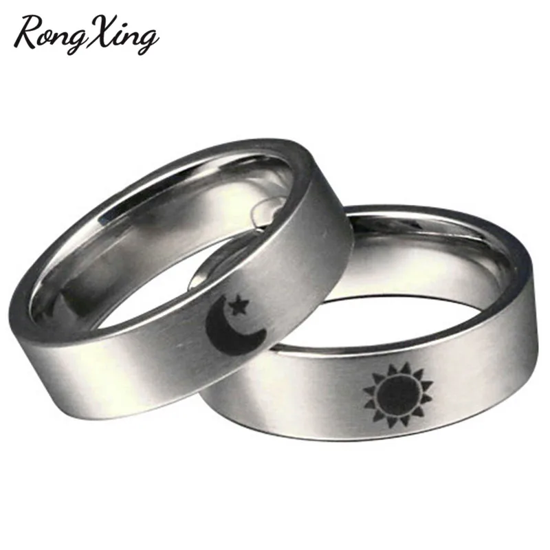 RongXing High Polish Stainless Steel Star Sun Moon Couples Rings For Women Men Round Game of Thrones Power Symbol Lovers Jewelry
RongXing High Polish Stainless Steel Star Sun Moon Couples Rings For Women Men Round Game of Thrones Power Symbol Lovers Jewelry