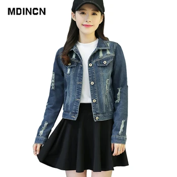MDINCN Denim Jacket Wome New Autumn Winter Wearing Women Jacket Outside Slim Large Size Blue Denim Jacket Casual Ripped Coat
MDINCN Denim Jacket Wome New Autumn Winter Wearing Women Jacket Outside Slim Large Size Blue Denim Jacket Casual Ripped Coat