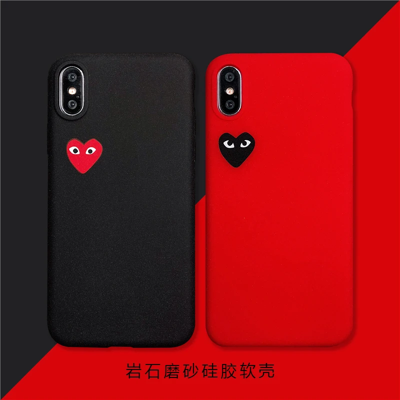 Luxury Love CDG Play Comme des Garcons Matte soft silicon cover case for iphone 6 plus 7 7plus 8 8plus X XS XR MAX phone coque
Luxury Love CDG Play Comme des Garcons Matte soft silicon cover case for iphone 6 plus 7 7plus 8 8plus X XS XR MAX phone coque