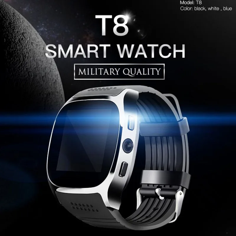 T8 Bluetooth Smart Watch Pedometer Sleep Monitor Fitness Anti-lost bracelet Smartwatch Camera Sim TF Card Call for Android
T8 Bluetooth Smart Watch Pedometer Sleep Monitor Fitness Anti-lost bracelet Smartwatch Camera Sim TF Card Call for Android