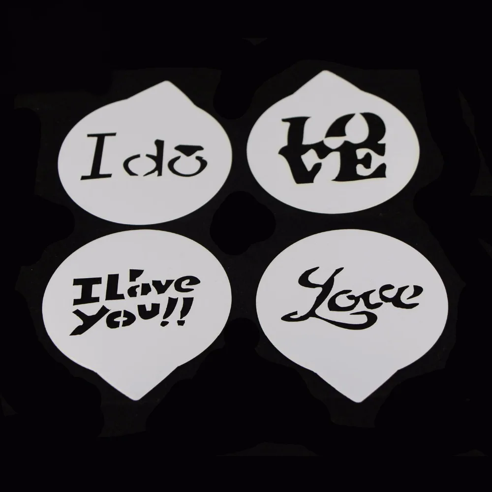 4PCS Coffee Stencil Letters Moulds English Words for Cupcake Template Mold Cookie Stencil Decoration Ice Cream Coffee Decoration
4PCS Coffee Stencil Letters Moulds English Words for Cupcake Template Mold Cookie Stencil Decoration Ice Cream Coffee Decoration