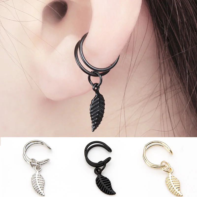 Sale 1pc Ear Stud Punk Casual Earrings For Women Cool Leaf Pendant Hip-hop Jewelry Hoop Cuff Ear Clip
Sale 1pc Ear Stud Punk Casual Earrings For Women Cool Leaf Pendant Hip-hop Jewelry Hoop Cuff Ear Clip